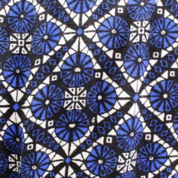 FREE PEOPLE Button down mini blue melody geometric pattern dress - Picture 10 of 12